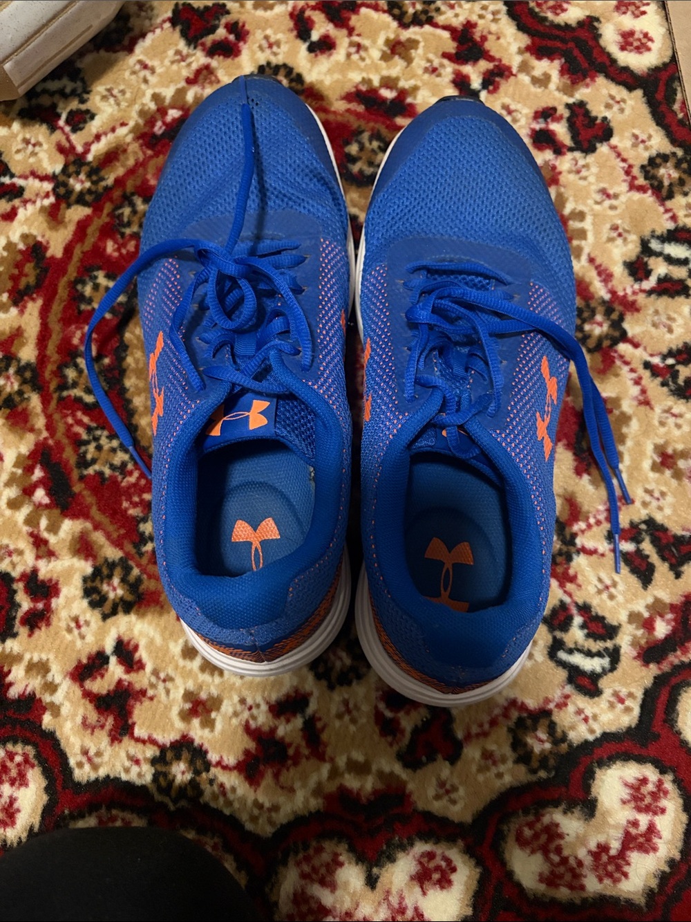 Under Armour Royal Blue with Orange Logo Men's Training Shoes
